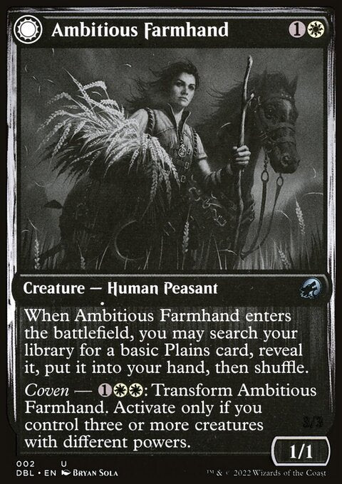 Ambitious Farmhand // Seasoned Cathar [Innistrad: Double Feature]