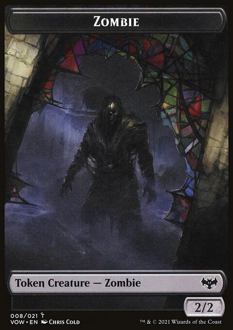 Zombie (008) // Human Soldier Double-Sided Token [Innistrad: Crimson Vow Tokens]