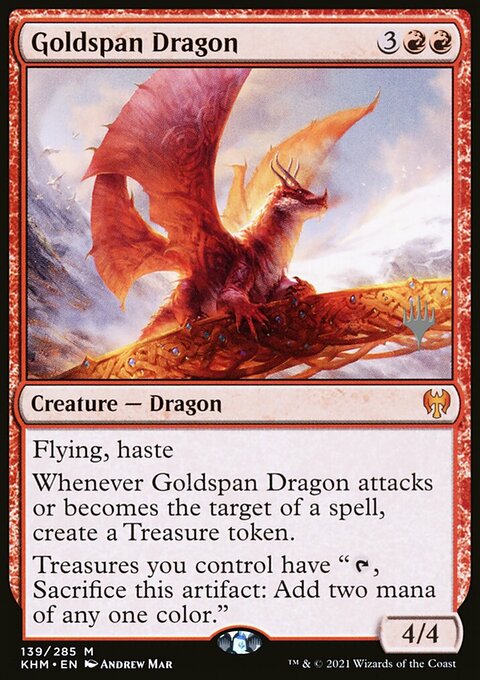 Goldspan Dragon (Promo Pack) [Kaldheim Promos]