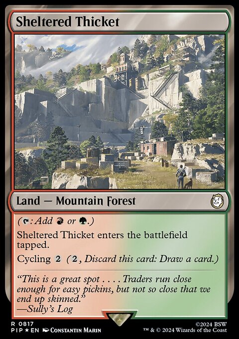 Sheltered Thicket (Surge Foil) [Fallout]