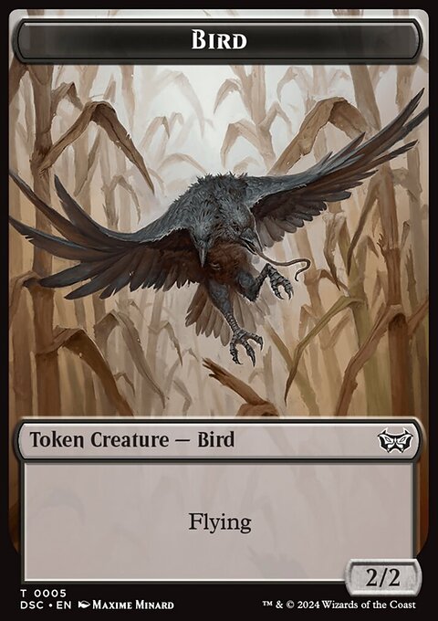 Elemental // Bird Double-Sided Token [Duskmourn: House of Horror Commander Tokens]