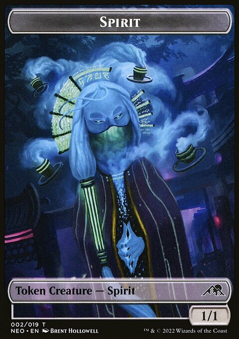 Spirit (002) // Pilot Double-Sided Token [Kamigawa: Neon Dynasty Tokens]