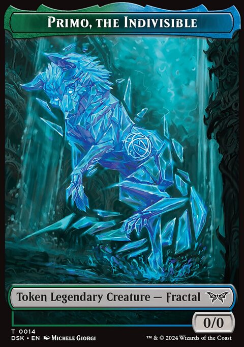 Primo, the Indivisible // Manifest Double-Sided Token [Duskmourn: House of Horror Tokens]