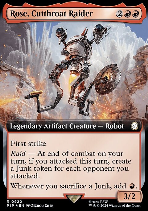 Rose, Cutthroat Raider (Extended Art) (Surge Foil) [Fallout]