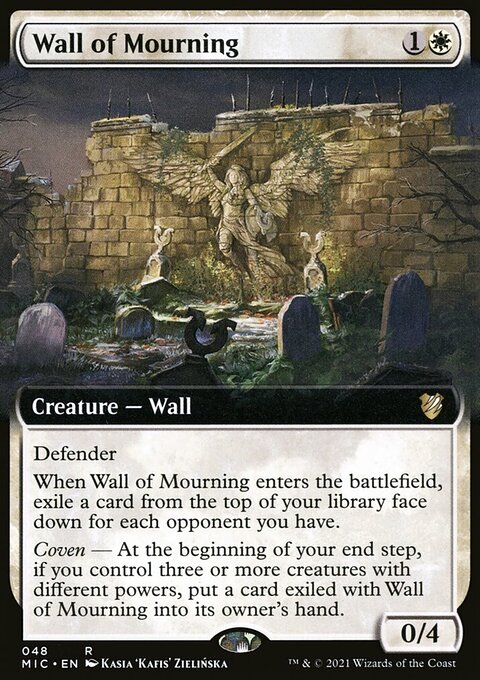 Wall of Mourning (Extended Art) [Innistrad: Midnight Hunt Commander]