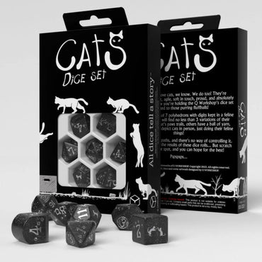 Q Workshop Cats Dice Set - Waffle Dice Set 7