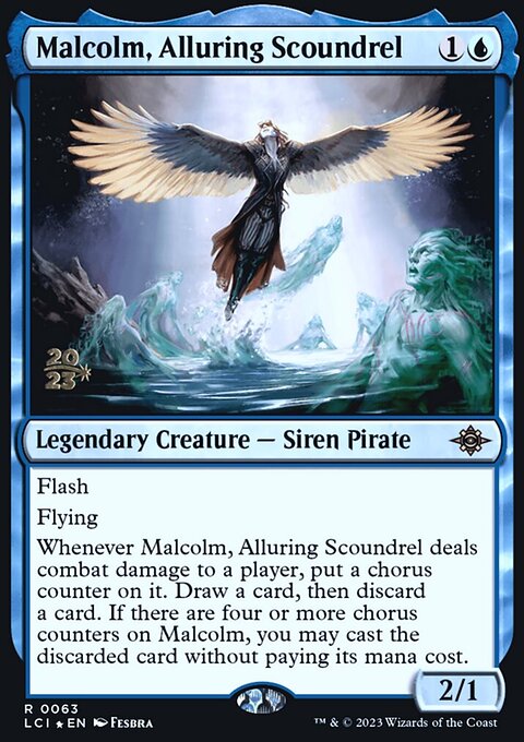 Malcolm, Alluring Scoundrel [The Lost Caverns of Ixalan Prerelease Cards]