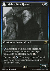 Malevolent Hermit // Benevolent Geist [Innistrad: Double Feature]