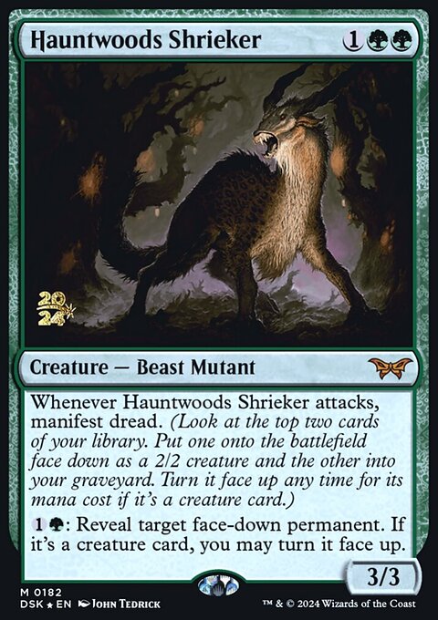 Hauntwoods Shrieker [Duskmourn: House of Horror Prerelease Promos]