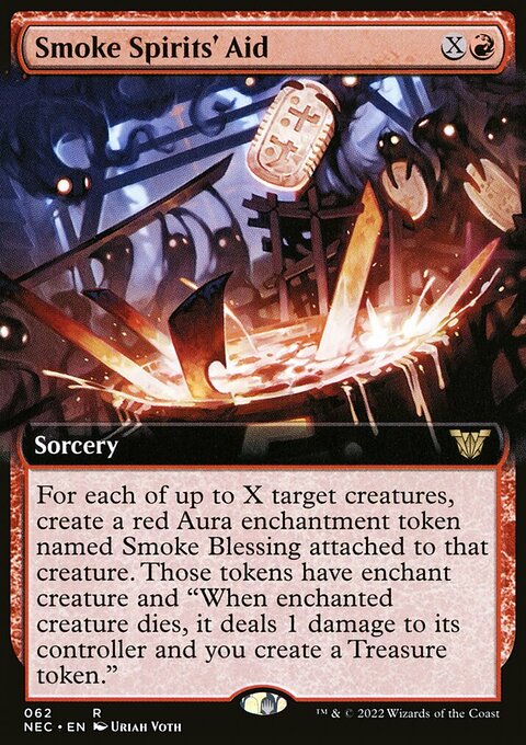 Smoke Spirits' Aid (Extended Art) [Kamigawa: Neon Dynasty Commander]