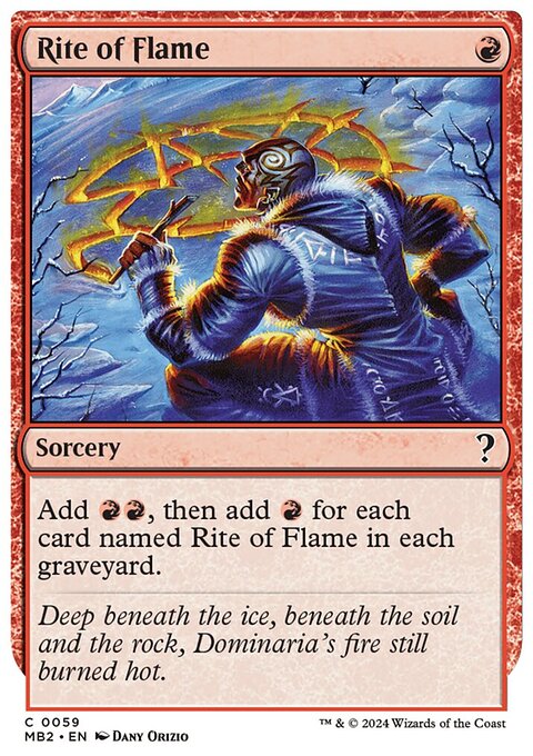 Rite of Flame (White Border) [Mystery Booster 2]