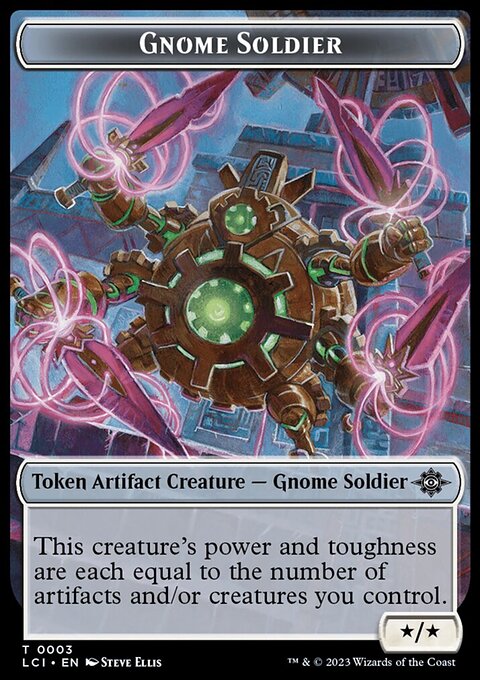 Treasure (0018) // Gnome Soldier Double-Sided Token [The Lost Caverns of Ixalan Tokens]