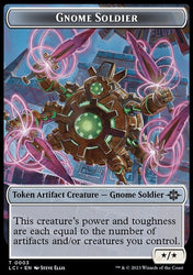 Treasure (0018) // Gnome Soldier Double-Sided Token [The Lost Caverns of Ixalan Tokens]