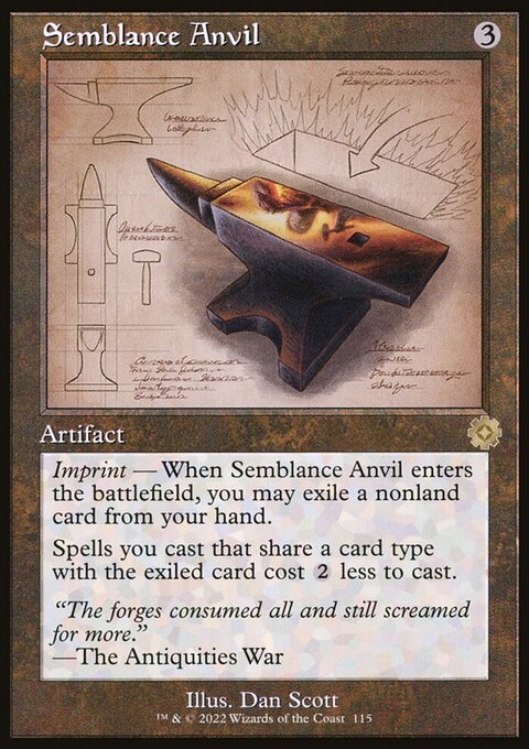 Semblance Anvil (Retro Schematic) [The Brothers' War Retro Artifacts]