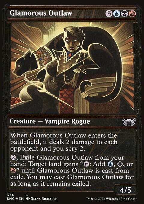 Glamorous Outlaw (Showcase Golden Age Gilded Foil) [Streets of New Capenna]