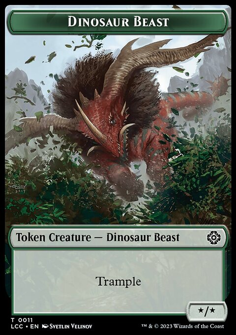 Dinosaur Beast // Dinosaur Double-Sided Token [The Lost Caverns of Ixalan Commander Tokens]