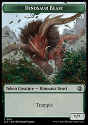 Dinosaur Beast // Dinosaur Double-Sided Token [The Lost Caverns of Ixalan Commander Tokens]