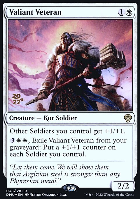Valiant Veteran [Dominaria United Prerelease Promos]