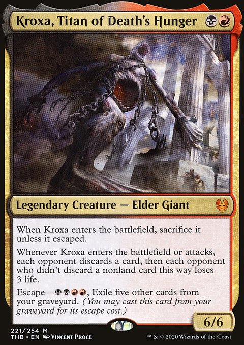 Kroxa, Titan of Death's Hunger [Theros Beyond Death Prerelease Promos]