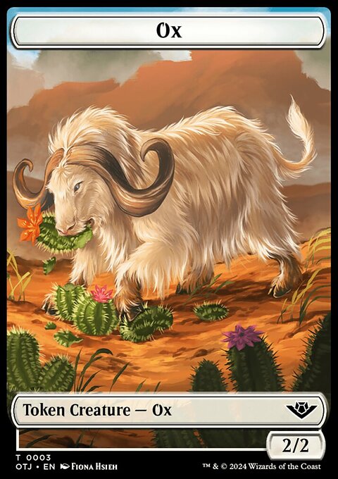 Ox Token [Outlaws of Thunder Junction Tokens]