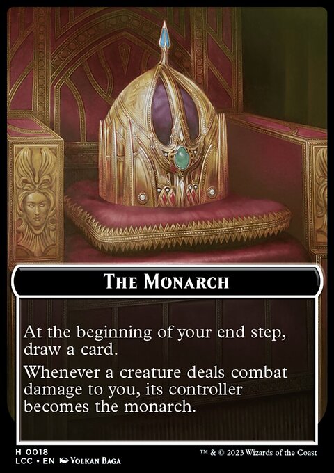 The Monarch // Dinosaur Double-Sided Token [The Lost Caverns of Ixalan Commander Tokens]