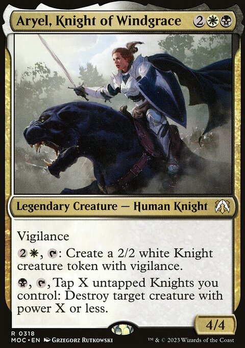 Aryel, Knight of Windgrace [March of the Machine Commander]
