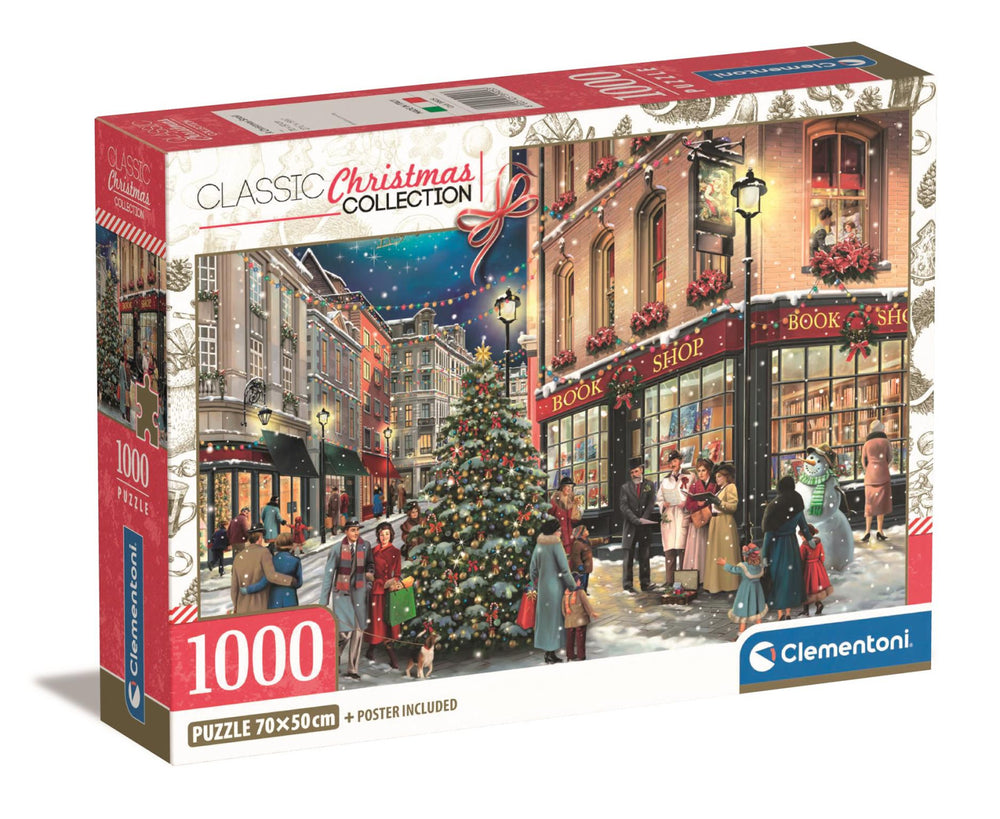Clementoni Puzzle Christmas Stroll Book Shop 1,000 Pieces