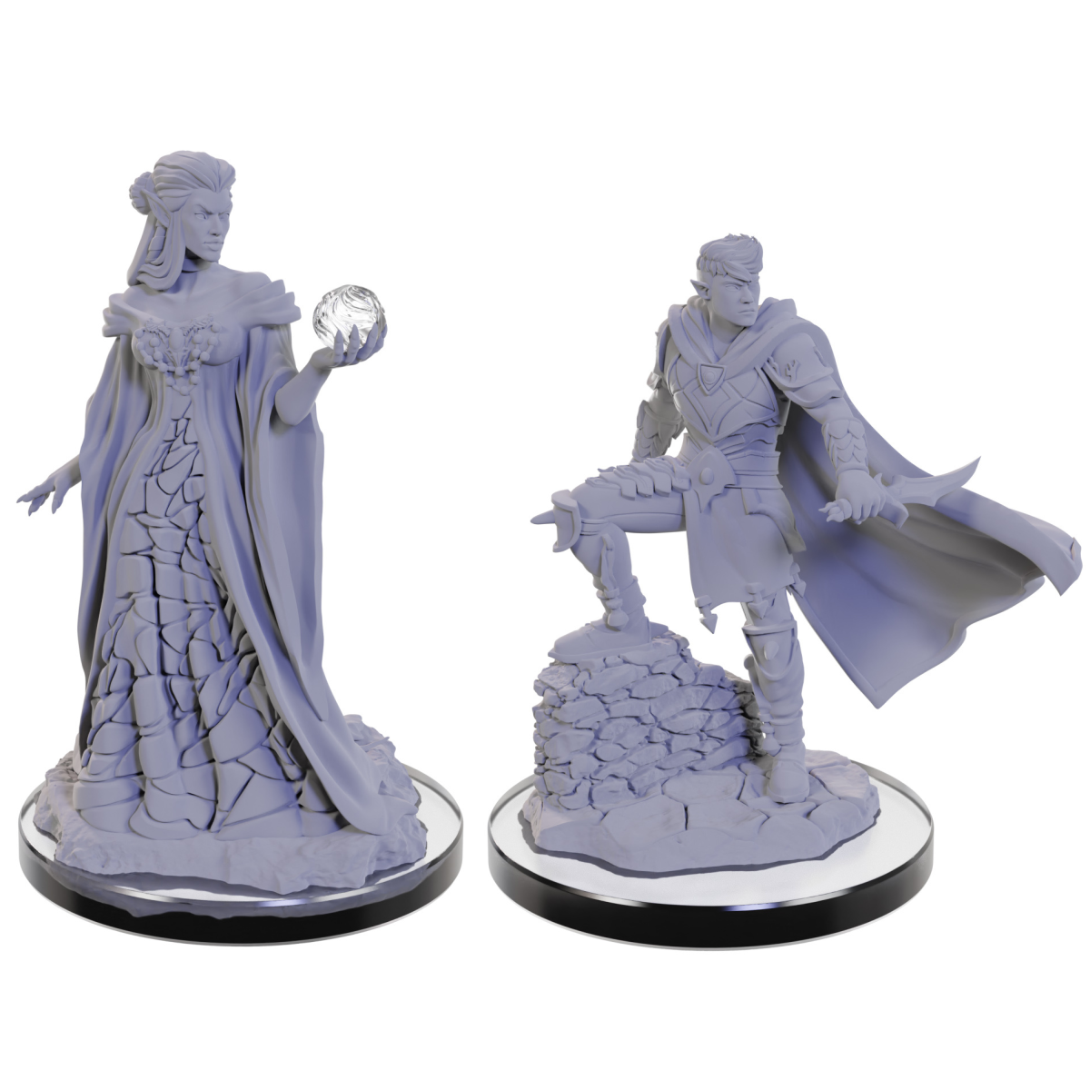 Critical Role Unpainted Miniatures - Xhorhasian Mage & Xhorhasian Prowler