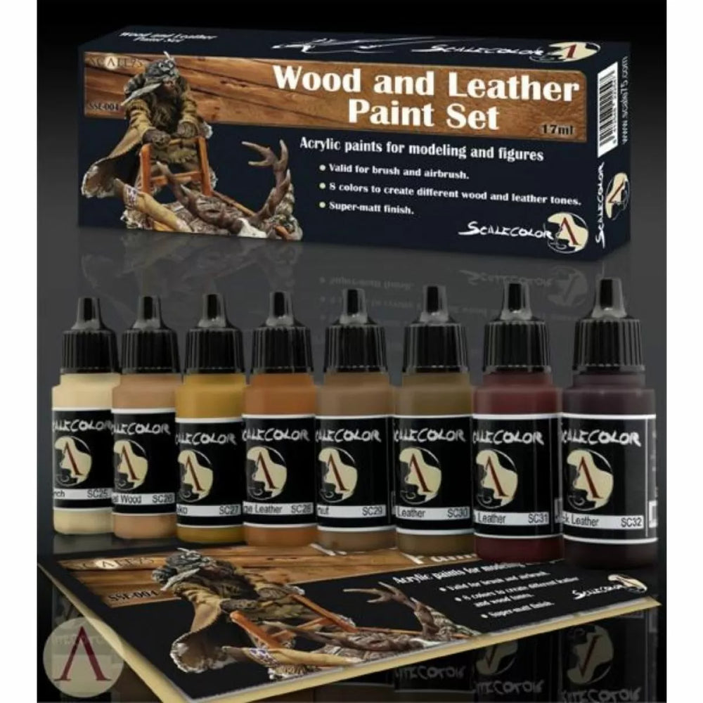 Scale 75 Wood and Leather Paint Set