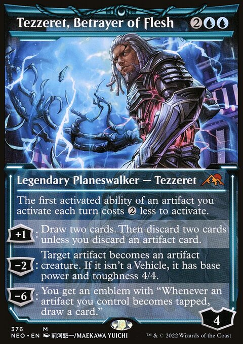 Tezzeret, Betrayer of Flesh (Showcase Soft Glow) [Kamigawa: Neon Dynasty]
