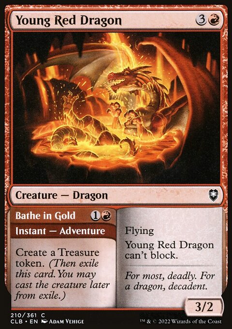 Young Red Dragon // Bathe in Gold [Commander Legends: Battle for Baldur's Gate]