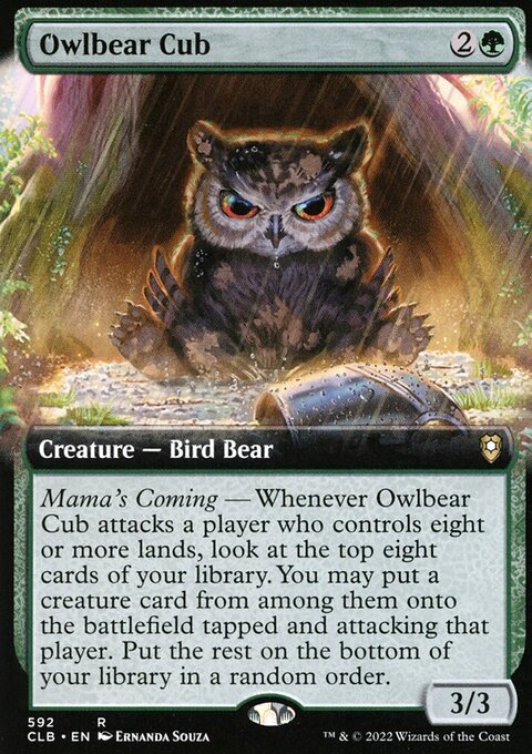 Owlbear Cub (Extended Art) [Commander Legends: Battle for Baldur's Gate]
