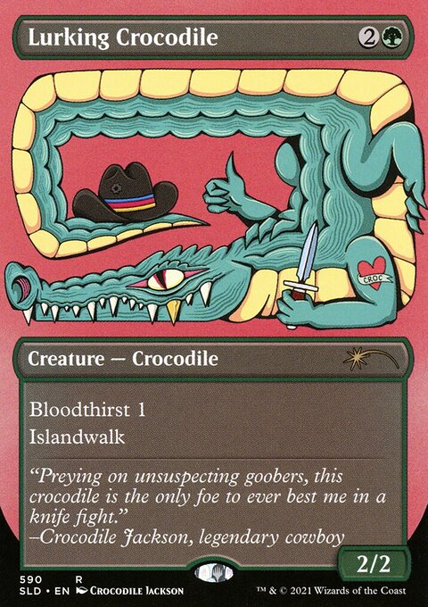 Lurking Crocodile (Foil Etched) [Secret Lair Drop Promos]