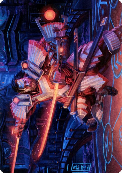 Isshin, Two Heavens as One 1 Art Card [Kamigawa: Neon Dynasty Art Series]