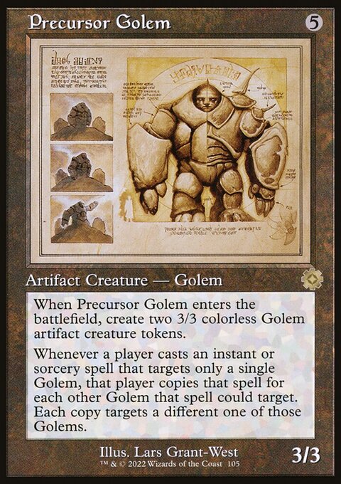 Precursor Golem (Retro Schematic) (Serialized) [The Brothers' War Retro Artifacts]