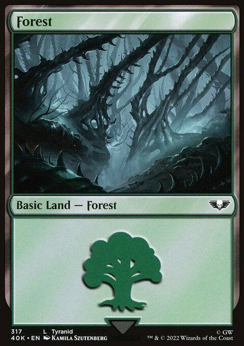 Forest (317) (Surge Foil) [Warhammer 40,000]