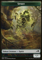 Spirit (002) // Spirit (012) Double-Sided Token [Kamigawa: Neon Dynasty Tokens]