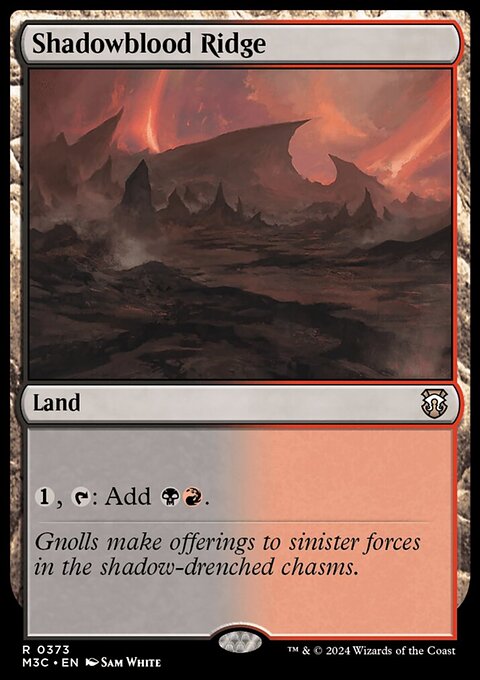 Shadowblood Ridge (Ripple Foil) [Modern Horizons 3 Commander]