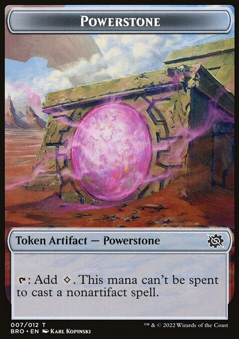 Powerstone // Golem Double-Sided Token [The Brothers' War Tokens]