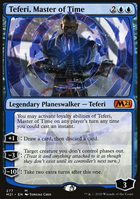 Teferi, Master of Time (277) [Core Set 2021 Prerelease Promos]