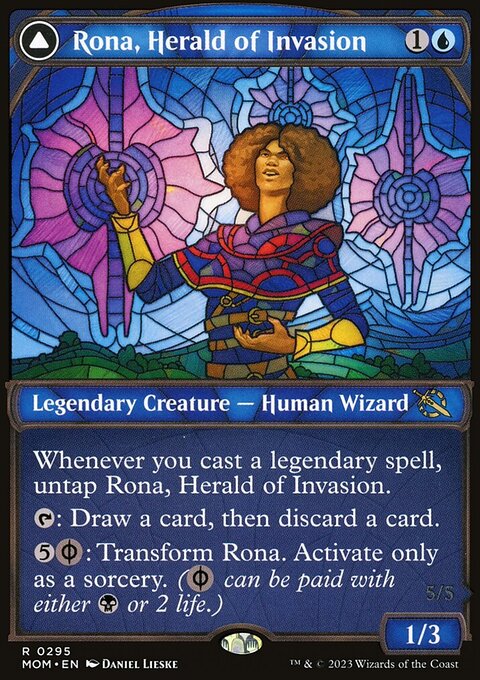 Rona, Herald of Invasion // Rona, Tolarian Obliterator (Showcase Planar Booster Fun) [March of the Machine]