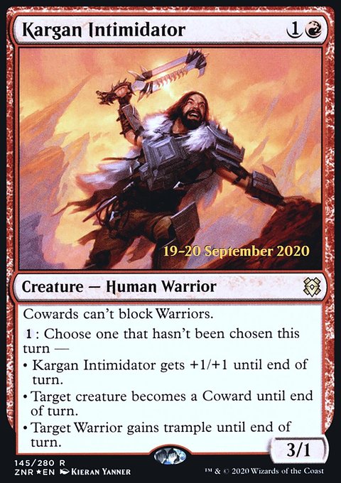 Kargan Intimidator [Zendikar Rising Prerelease Promos]