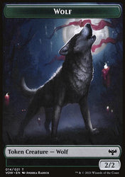 Zombie (008) // Wolf (014) Double-Sided Token [Innistrad: Crimson Vow Tokens]