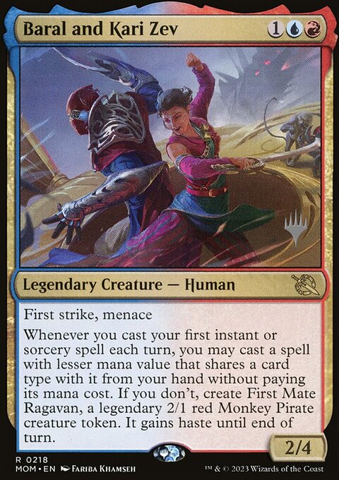 Baral and Kari Zev (Promo Pack) [March of the Machine Promos]