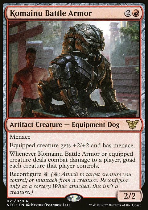 Komainu Battle Armor [Kamigawa: Neon Dynasty Commander]