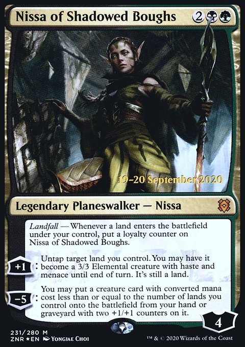 Nissa of Shadowed Boughs [Zendikar Rising Prerelease Promos]