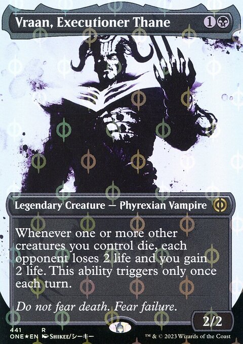 Vraan, Executioner Thane (Borderless Ichor Step-and-Compleat Foil) [Phyrexia: All Will Be One]