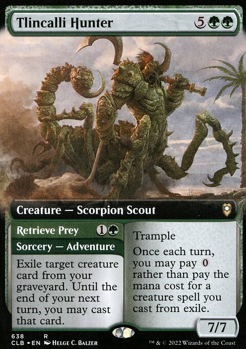 Tlincalli Hunter // Retrieve Prey (Extended Art) [Commander Legends: Battle for Baldur's Gate]