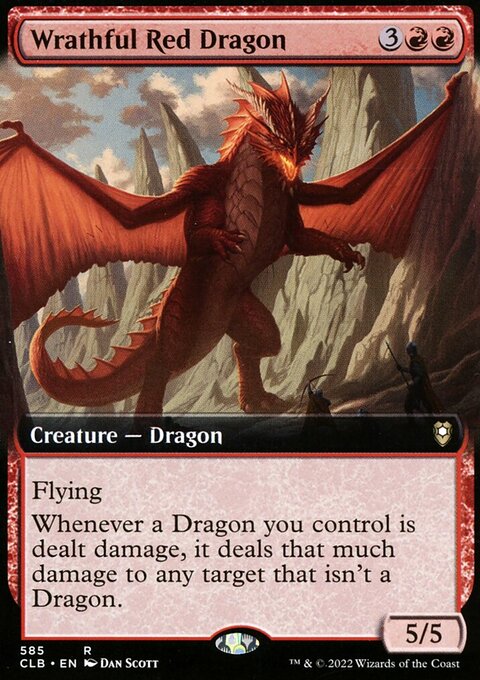 Wrathful Red Dragon (Extended Art) [Commander Legends: Battle for Baldur's Gate]