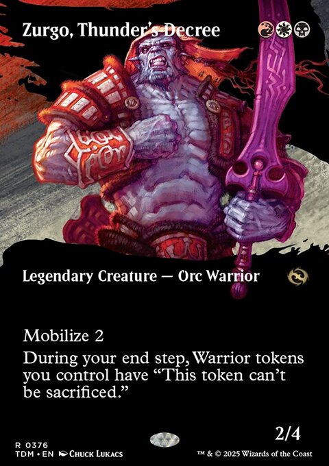 Zurgo, Thunder's Decree (Borderless) [Tarkir: Dragonstorm]